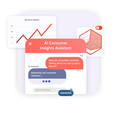 AI Consumer insights assistant graphic